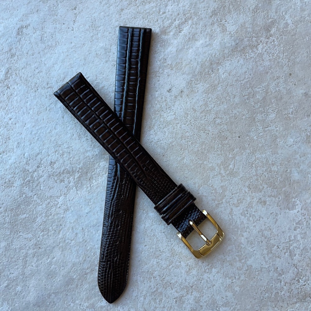 Watch band Spidel 14mm brown leather band